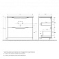 Тумба напольная с черной раковиной BelBagno MARINO 90 Bianco Lucido, MARINO-900-2C-PIA-BL-P/BB900/450-LV-ART-AST-NERO