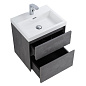 Тумба подвесная с раковиной из литьевого мрамора BelBagno PIETRA MINI 50AS Stucco Cemento