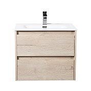Тумба с раковиной подвесная Belbagno KRAFT 600, Rovere Galifax Bianco, 610х460х515, KRAFT-600-2C-SO-RGB/BB600ETL