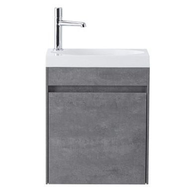 PIETRA MINI База под раковину подвесная, Stucco Cemento 454x257x520, PIETRA MINI-460-1A-SO-SCM-L, левосторонняя