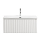 Тумба с раковиной подвесная BelBagno UNO-800-1C-SO-BO Bianco Opaco, раковина белая BB-8099-80