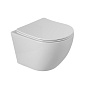 Унитаз подвесной безободковый с сиденьем и смывом ТОРНАДО BelBagno СФЕРА (SFERA-TOR) BB046CH-TOR/SC