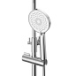 Душевая стойка со смесителем и изливом, верхним и ручным душем Belbagno ALBANO-VSCM-CRM хром