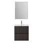 Тумба с раковиной подвесная BelBagno UNO-MINI-700-2C-SO-GSO Темно-серый матовый, раковина белая BB-8099-3-70