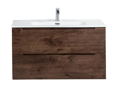 Тумба с раковиной подвесная Belbagno ETNA 1000, Rovere Moro, 1010х460х515, ETNA-1000-2C-SO-RW-P/BB1000ETL
