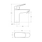Смеситель для раковины без донного клапана BelBagno DUE-LVM-GM-W0