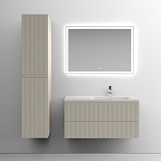 Тумба с керамической раковиной подвесная правосторонняя, SANCOS Snob T, 100 см Beige Soft SNT100RCE+CN7015