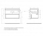 KRAFT База под раковину подвесная с одним выкатным ящиком, Bianco Opaco, 800x460x500, KRAFT-800-1C-SO-BO