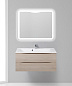 Тумба с раковиной подвесная BelBagno Marino 1100, Rovere Grigio, 1100x450x500, MARINO-1100-2C-SO-RG-P/BB1100/450-LV-MR-PR