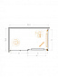 Душевой уголок CEZARES LUX-AH-FS-11-140/80-C-GM
