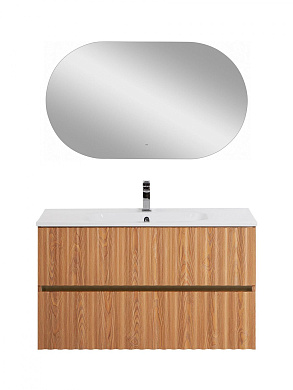 Тумба подвесная с керамической раковиной, Art&Max ELEGANT, 100 см бран AM-ELEGANT-1000-2C-SO-BR-P+AM7110-100