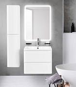 Тумба подвесная с раковиной из литьевого мрамора BelBagno ALBANO 70 Bianco Lucido