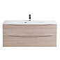 Тумба с раковиной подвесная BelBagno Marino 1100, Rovere Grigio, 1100x450x500, MARINO-1100-2C-SO-RG-P/BB1100/450-LV-MR-PR