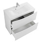 Тумба с раковиной напольная BelBagno MARINO 90 Bianco Lucido, раковина белая, MARINO-900-2C-PIA-BL-P/BB900/450-LV-MR-AST