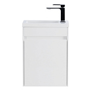 PIETRA MINI База под раковину подвесная, Bianco Lucido, 394x217x520, PIETRA MINI-400-1A-SO-BL-L, левосторонняя