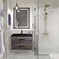 Тумба подвесная с черной раковиной из литьевого мрамора BelBagno AURORA 80 Pino Pasadena