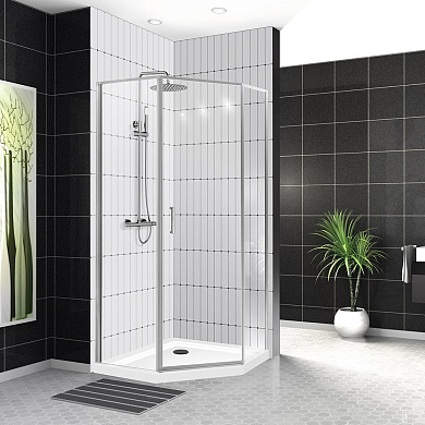 Душевой уголок BelBagno UNO-195-PH-1-100/80-C-Cr