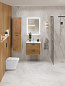 Тумба подвесная с керамической раковиной, Belbagno DUE, 50 см Rovere Nature DUE-500-2C-SO-RN-P+RS333MBSN.4/160+BB-8076-3-50
