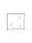 Душевой уголок CEZARES LUX-AH-FS-11-110/100-C-CR