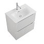 Тумба с раковиной подвесная BelBagno UNO-MINI-800-2C-SO-BO Белый матовый, раковина белая BB-8099-3-80