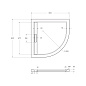 Поддон из искусственного мрамора CEZARES TRAY-AS-R-80-30-W с сифоном TRAY-AS-01