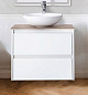 Тумба с накладной раковиной для ванной комнаты BelBagno Kraft 70 см Bianco Opaco