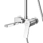 Душевая стойка со смесителем и изливом, верхним и ручным душем Belbagno ALBANO-VSCM-CRM хром