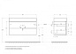 MOLVENO 46 База под раковину подвесная с двумя выкатными ящиками, Ossido, 1000x460x500, MOLVENO 46-100-2C-SO-OSS
