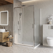 Душевой уголок BelBagno LUCE-AH-1-110/90-C-Cr прозрачное стекло, профиль хром