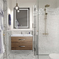 Тумба подвесная с раковиной из литьевого мрамора BelBagno AURORA 90 Rovere Tabacco