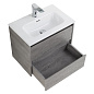 KRAFT 39 База под раковину с двумя выкатными ящиками, Cemento Grigio, 710х390х515, KRAFT 39-700/390-2C-SO-CG
