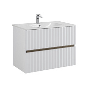 ELEGANT База под раковину подвесная с двумя выкатными ящиками, 80 см AM-ELEGANT-800-2C-SO-BM-LED белый матовый