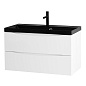 Тумба с раковиной подвесная BelBagno Marino 900, Bianco Opaco, 900x450x500, MARINO-900-2C-SO-BO-P/BB900/450-LV-ART-AST-NERO